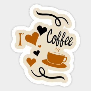 I love Coffee. Sticker